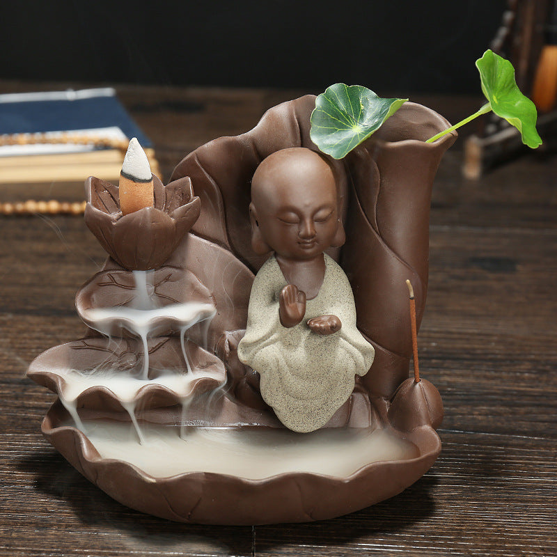 Serene Buddha Waterfall Incense Holder