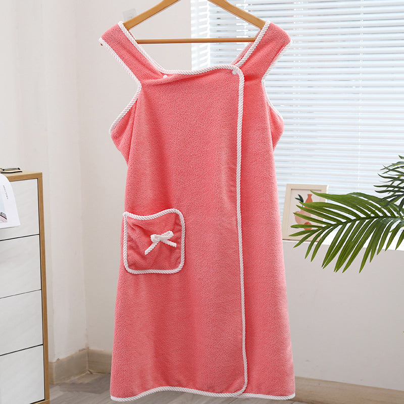 Sling Coral Velvet Bathrobe | Bowlift