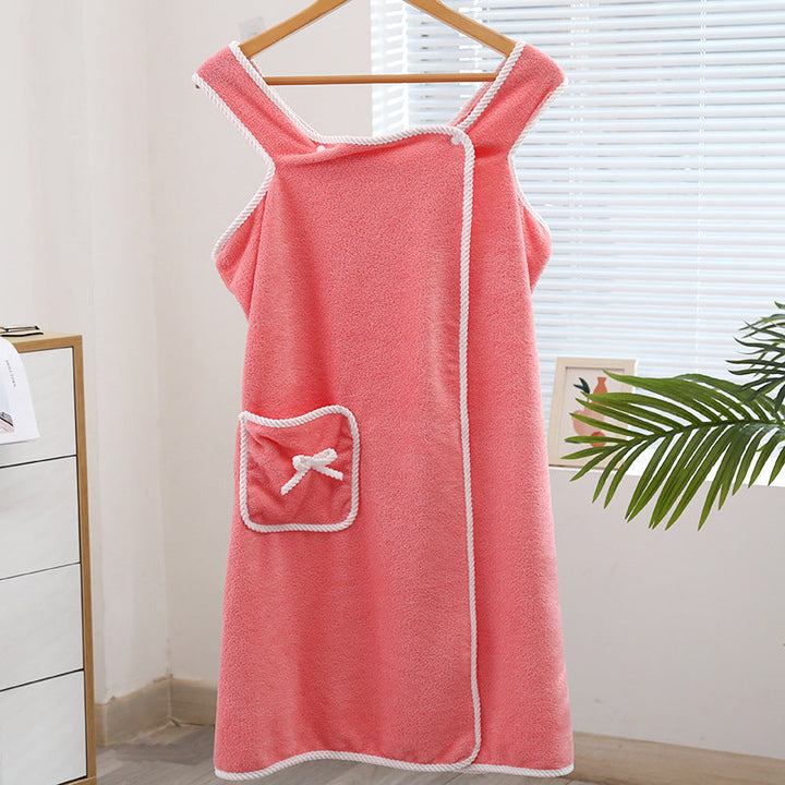 Sling Coral Velvet Bathrobe | Bowlift