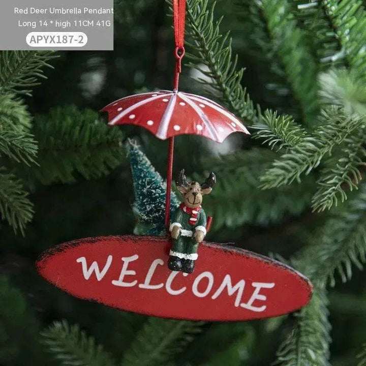 BowLift | Nordic Iron Christmas Hot Air Balloon Parachute Pendant Creative Decorations Tree Charms Hangings