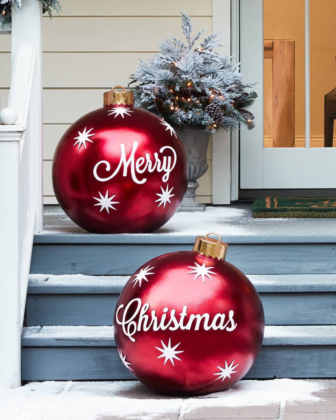 BowLift | Inflatable Christmas decorative balls | PVC outdoor balls | Weatherproof & reusable | Various designs