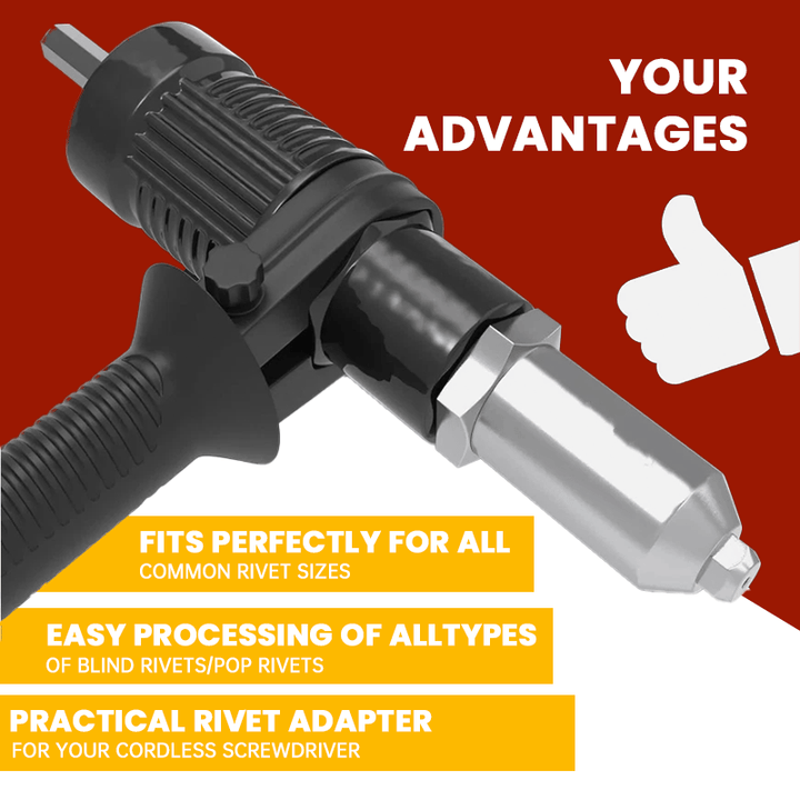 ProGrip — Turn your cordless screwdriver into a precise power machine for effortless riveting without exhaustion | Bowlift