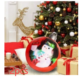 BowLift | Christmas Ornament Ball Outdoor Pvc 60CM Inflatable Decorated Ball PVC Giant Big Large Balls Xmas Tree Decorations Toy Ball