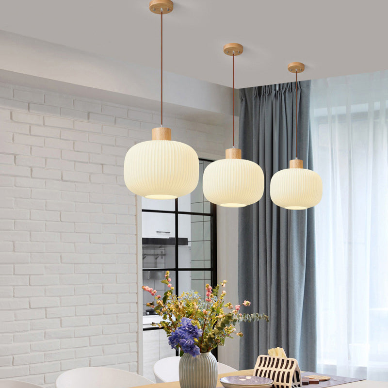 BowLift | VintageLight - Stylish wood and glass pendant lamp