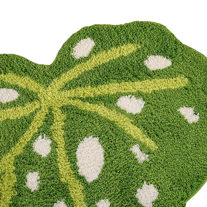 BowLift | Irregular Plush Spotted Begonia Leaf Area Rug for Living Room