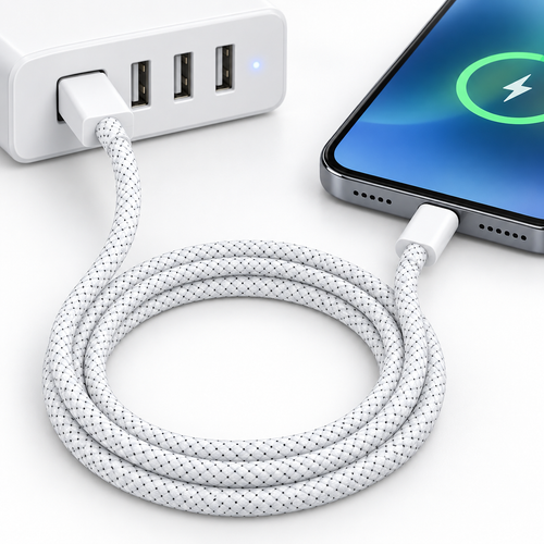 Braided USB-C to USB-A Fast-Charge Durable Nylon Cable Bowlift