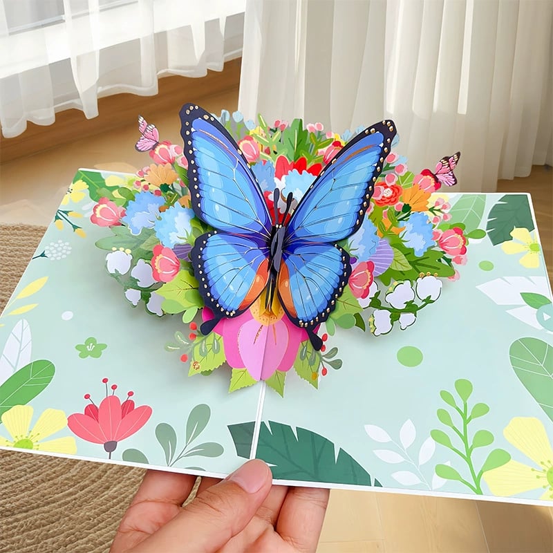 BowLift |  Vibrant 3D  Butterfly & Daisy Pop-Up Greeting Card