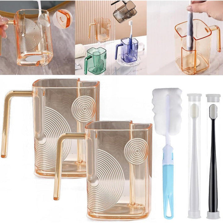 Self-Draining Toothbrush Tumbler Bowlift
