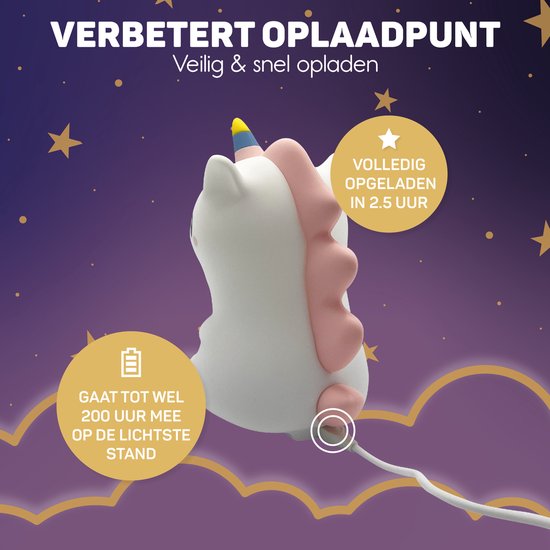 Unicorn Night Light - DreamCrest | Bowlift