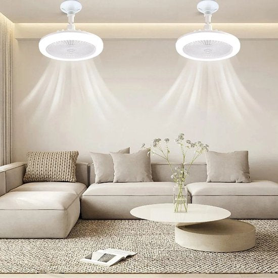 Energy-efficient Ceiling Fan with LED Light & Remote Control | SuitaBowlifte for Any Lamp Socket | Bowlift