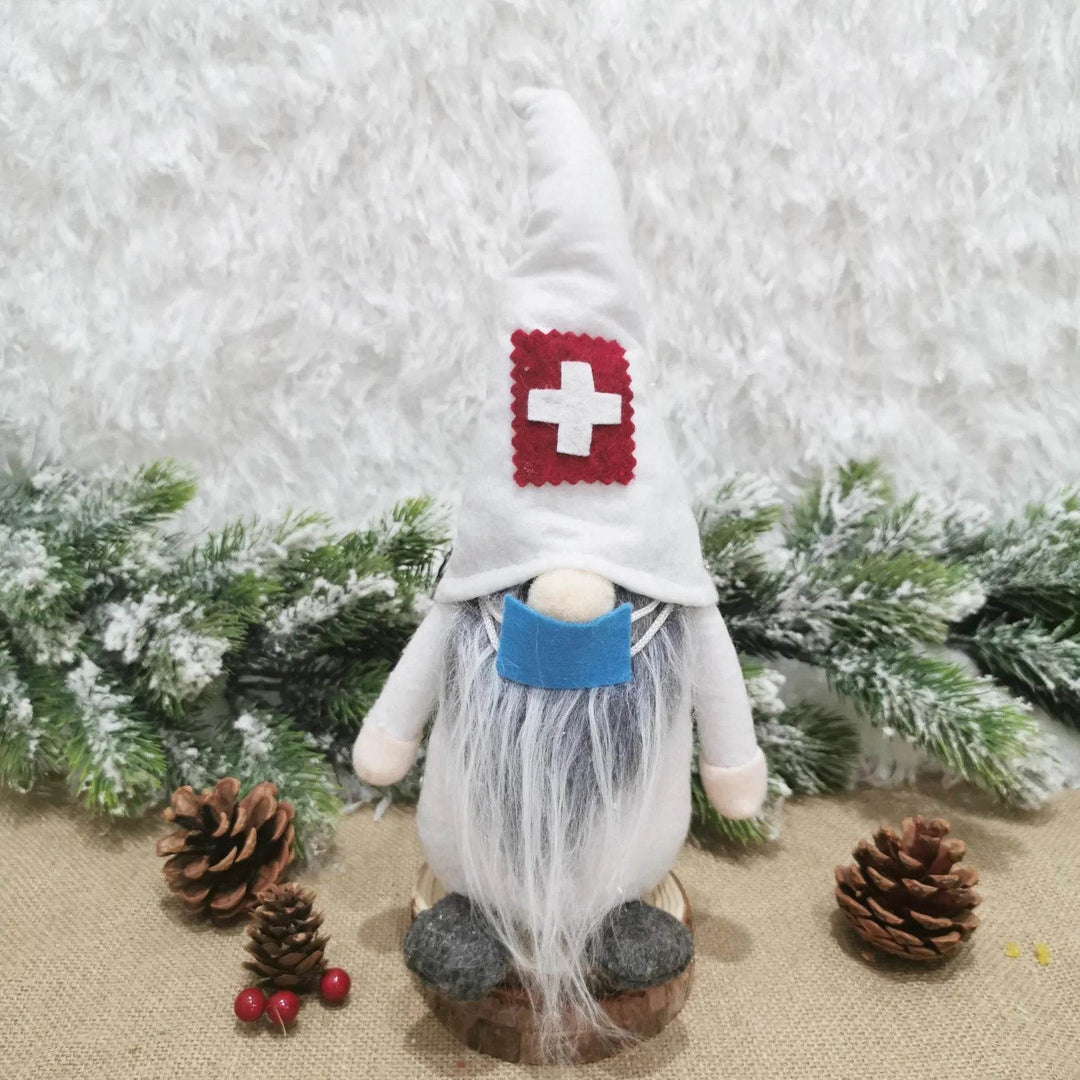 BowLift | Faceless Dolls Ornaments Nordic Forester Santa Claus Ornaments Christmas Window Decoration