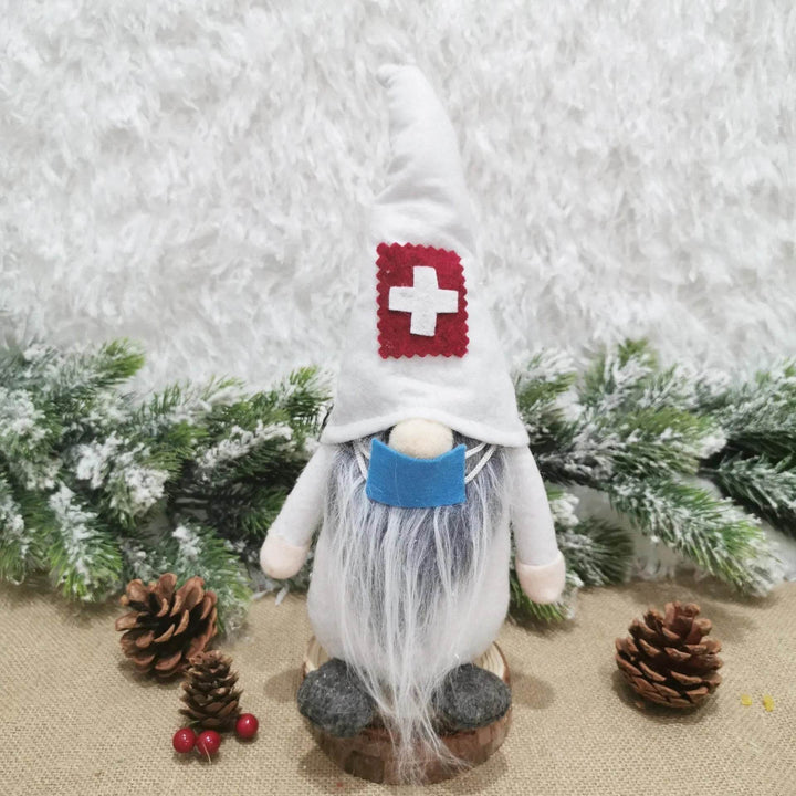 BowLift | Faceless Dolls Ornaments Nordic Forester Santa Claus Ornaments Christmas Window Decoration
