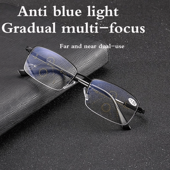 BowLift | Titanium Progressive Distance and Near Dual-Use Reading Glasses