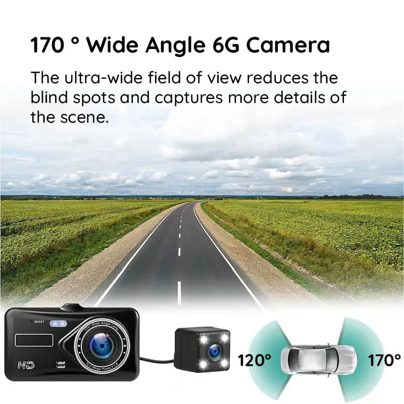 BowLift | Wide Angle 1920x1080P FHD Dual Dash Cam