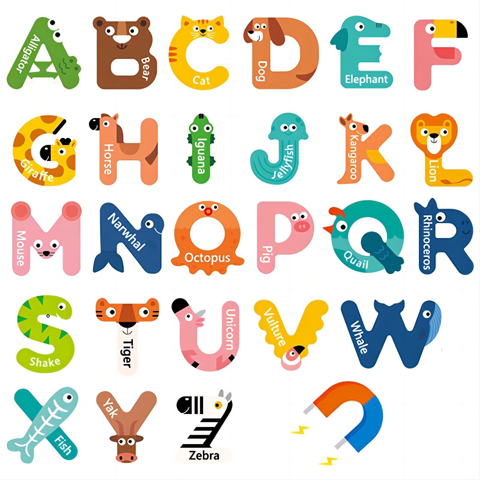 BowLift | Animal-shaped Magnetic Alphabet