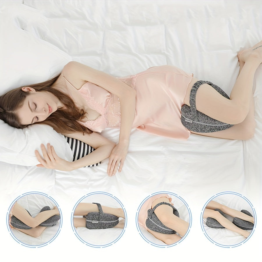 Ergonomic Knee Pillow for Side Sleepers - Supportive Memory Foam with WashaBowlifte Cover | Bowlift
