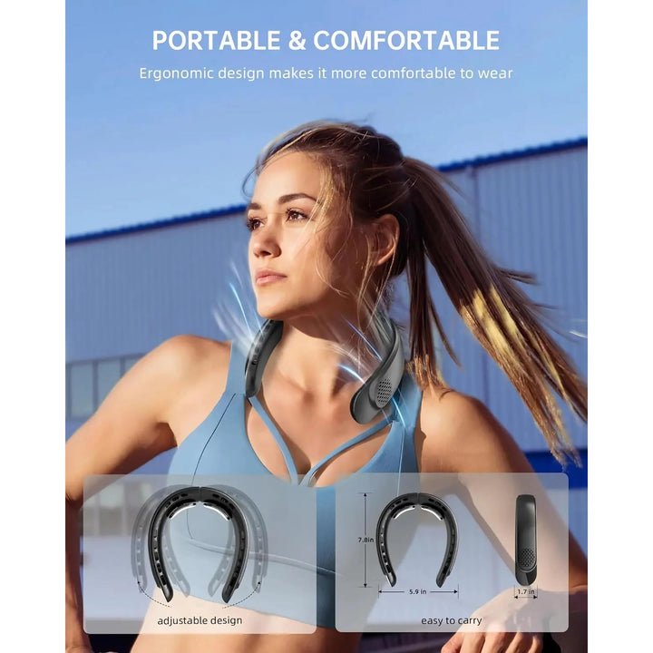 Portable Neck Fan with Rechargeable Cooling for Outdoor Sports | Bowlift