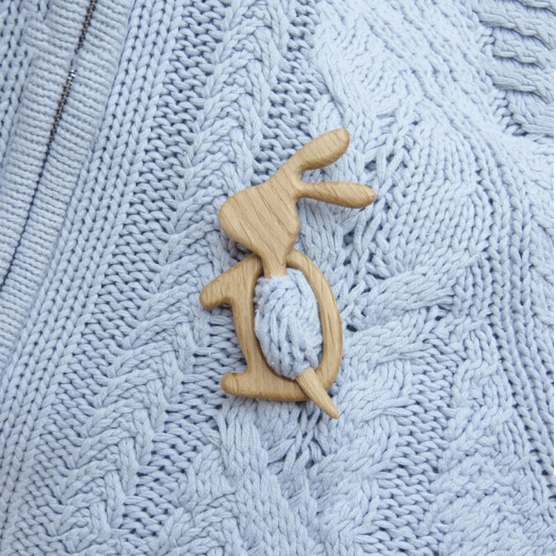 BowLift | Sweet animal brooch made of wood
