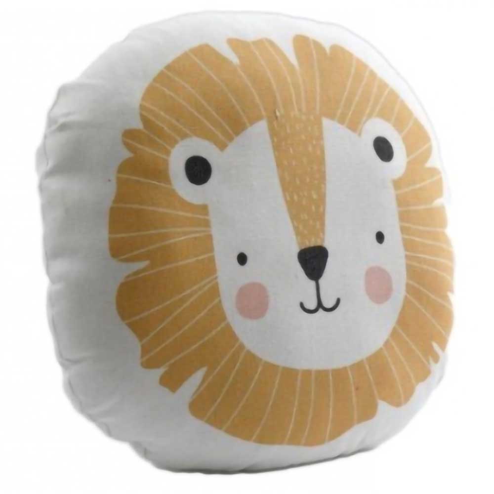25cm, Children's Lion Head Cushion | Bowlift