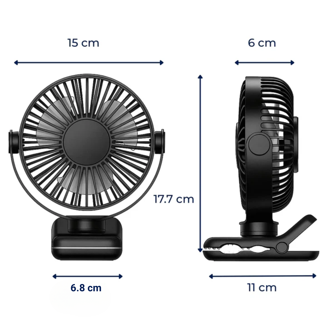 on USB Desk Fan Clamp Air Circulator – Long-Battery Cooling – Flame-Retardant Clamp – Quiet Nursery or Home-Office Use Bowlift