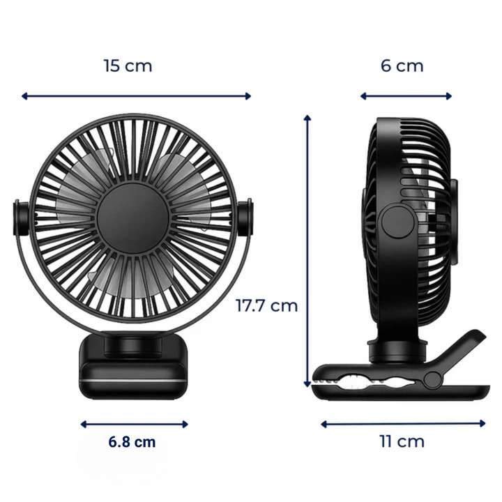 on USB Desk Fan Clamp Air Circulator – Long-Battery Cooling – Flame-Retardant Clamp – Quiet Nursery or Home-Office Use Bowlift