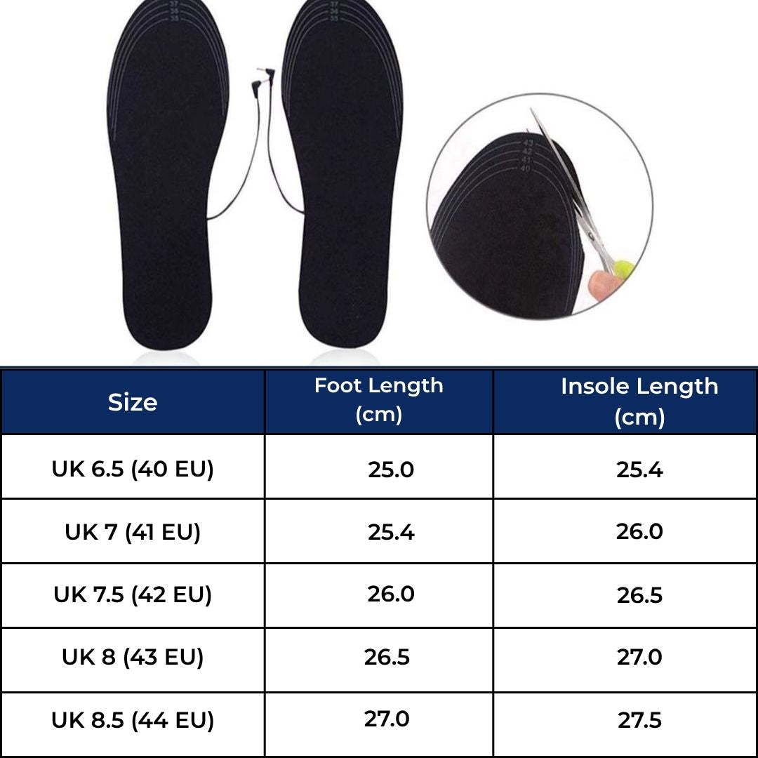HeatStride Heated Shoe Insoles | Heating Adjustable Shoe Inserts - Temperature Control - Cold Weather - Cold Feet Bowlift