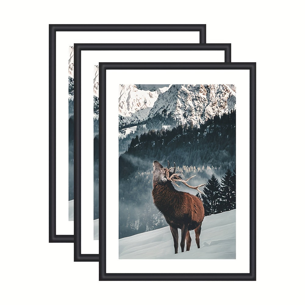 GalleryFrame – Set of 3 Black Photo Frames for Walls and Tables Bowlift