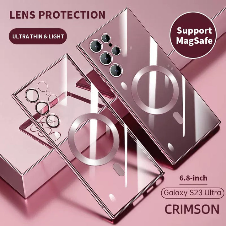 BowLift | Transparent Luxury Coating Magnetic Cover for Samsung