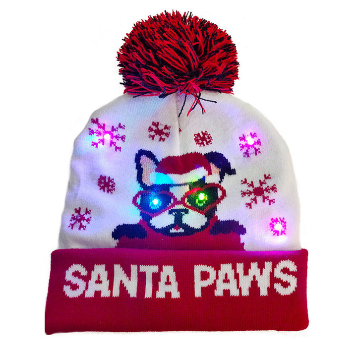 BowLift | Christmas Decoration Knitted LED Light Cap Christmas Tree Snowman Adult Child Hat