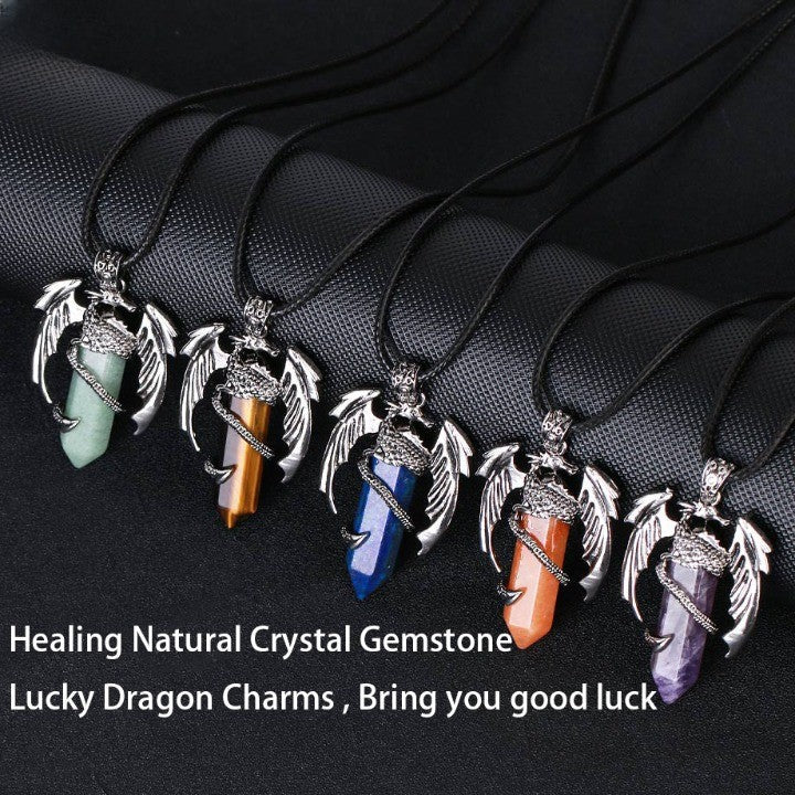 BowLift | Bohemian Style Natural Mystic Gemstone Dragon Necklace