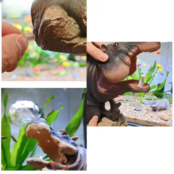 Mini Hippo Decorative Fish Tank Air BubBowlifter | Bowlift