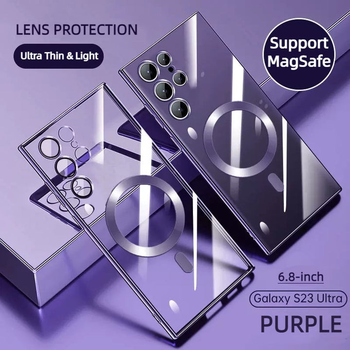 BowLift | Transparent Luxury Coating Magnetic Cover for Samsung