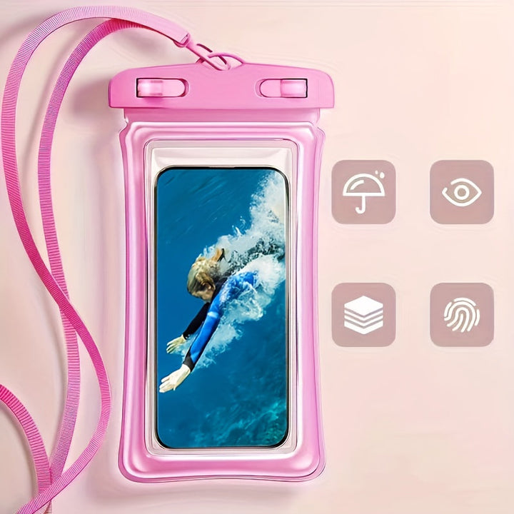 BowLift | Waterproof Phone Case with Neck Strap for Beach and Travel – Durable PVC Smartphone Case for 20-32 cm Devices