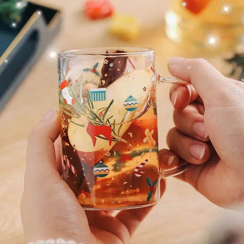 BowLift | 2025 Christmas Gift High Beauty Creative Cup Christmas Snowman Glass Cup High Temperature Resistant