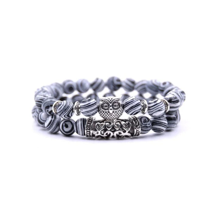 BowLift | Owl Charm Natural Stone Bracelet