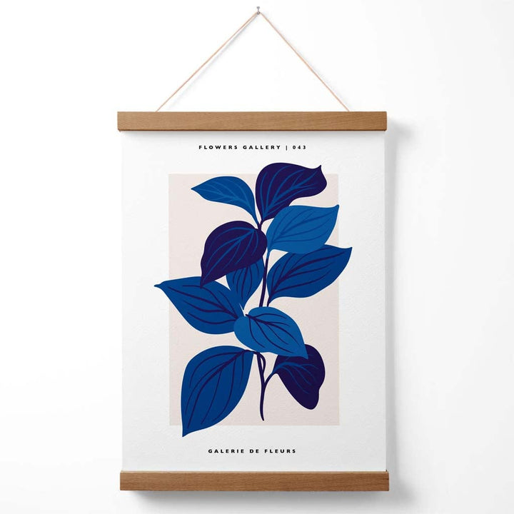 Blue Botanicals Flower Market Exhibition Poster with Hanger | Bowlift