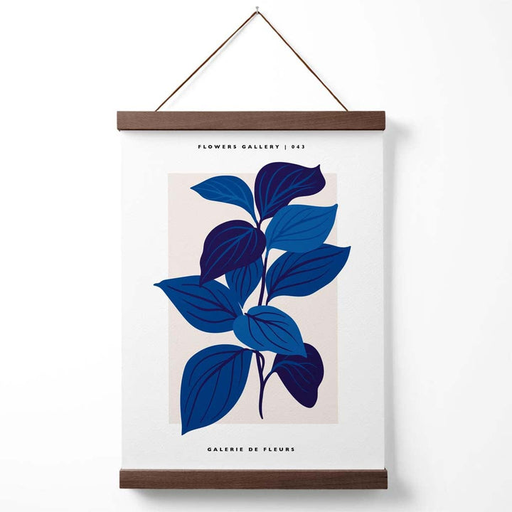 Blue Botanicals Flower Market Exhibition Poster with Hanger | Bowlift