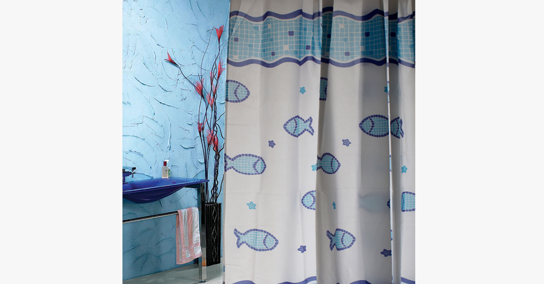 BowLift | Waterproof Shower Curtain - Fish Design