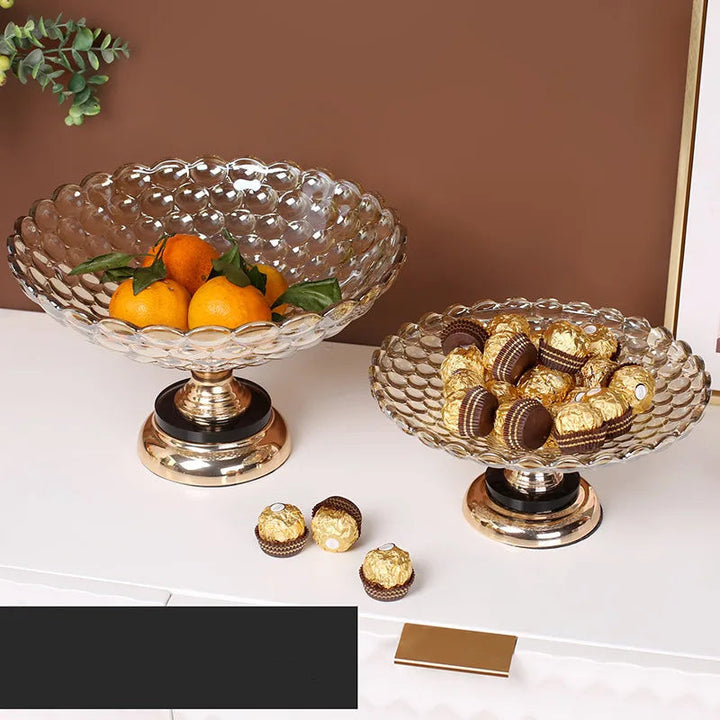 BowLift | Nordic Vintage Amber Crystal Glass Tray