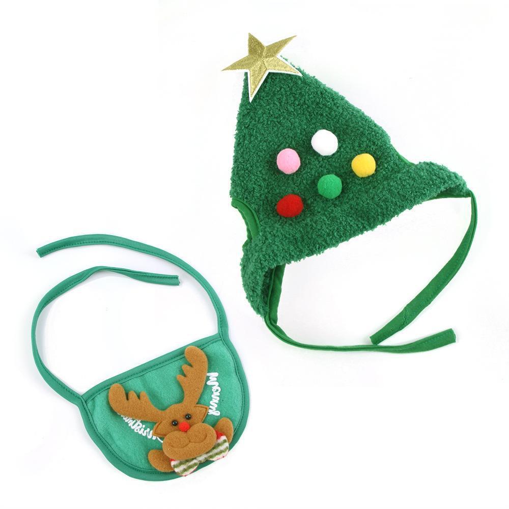 BowLift | Christmas Pet Hat with Fluff and Golden Edge