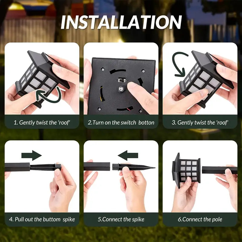 BowLift | Solar Garden Lights in Lantern Style – Waterproof LED Path Lighting for Outdoor Areas