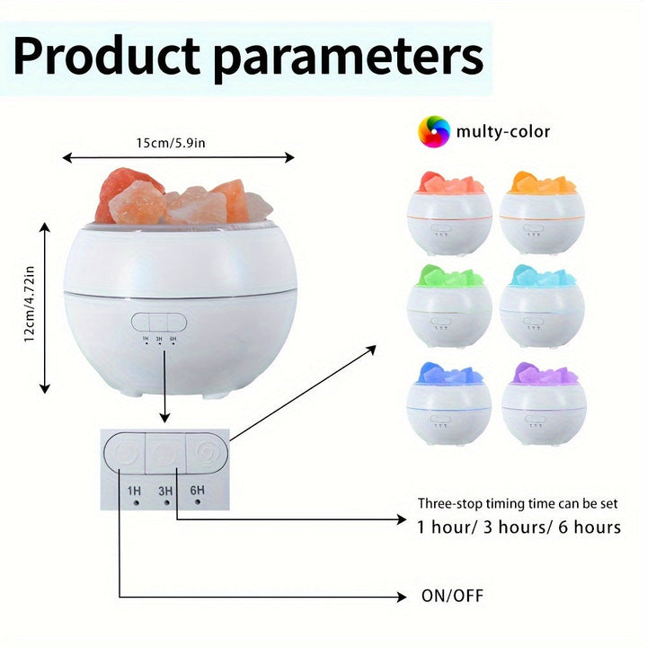 BowLift | Salt Lamp Diffuser - 3-in-1 Essential Oil Diffuser, Himalayan Salt Lamp & Air Humidifier