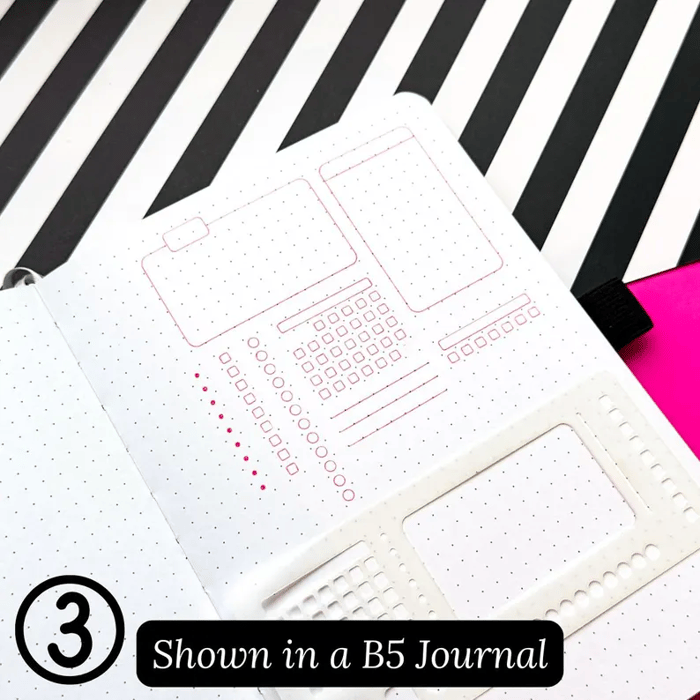BowLift | Journal Stencil Set | Reusable Mylar Templates | Bullet Planner & Scrapbook Accessories