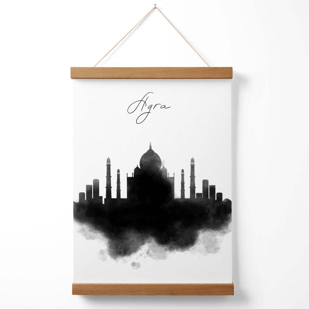 Agra Watercolor Skyline City Poster with Hanger | Bowlift