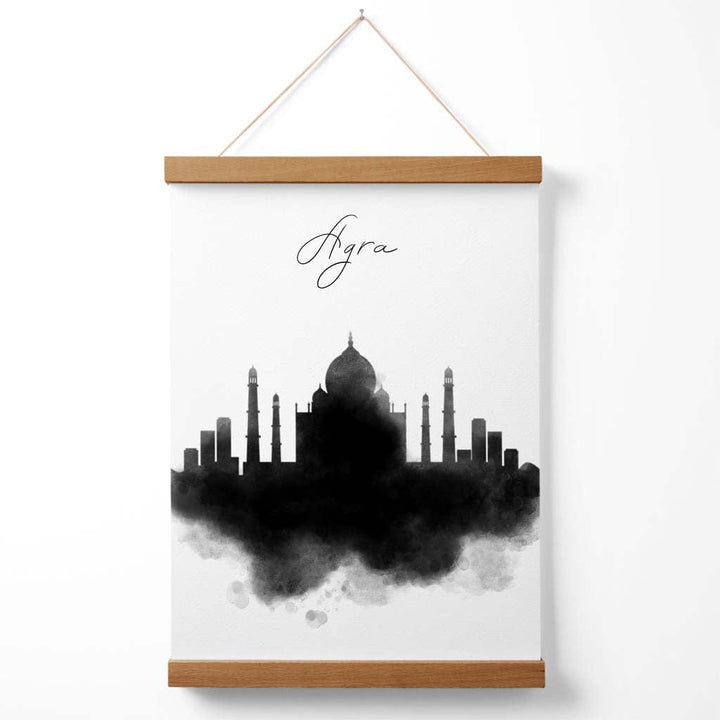 Agra Watercolor Skyline City Poster with Hanger | Bowlift