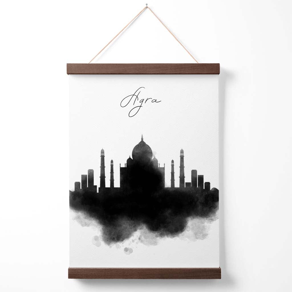Agra Watercolor Skyline City Poster with Hanger | Bowlift
