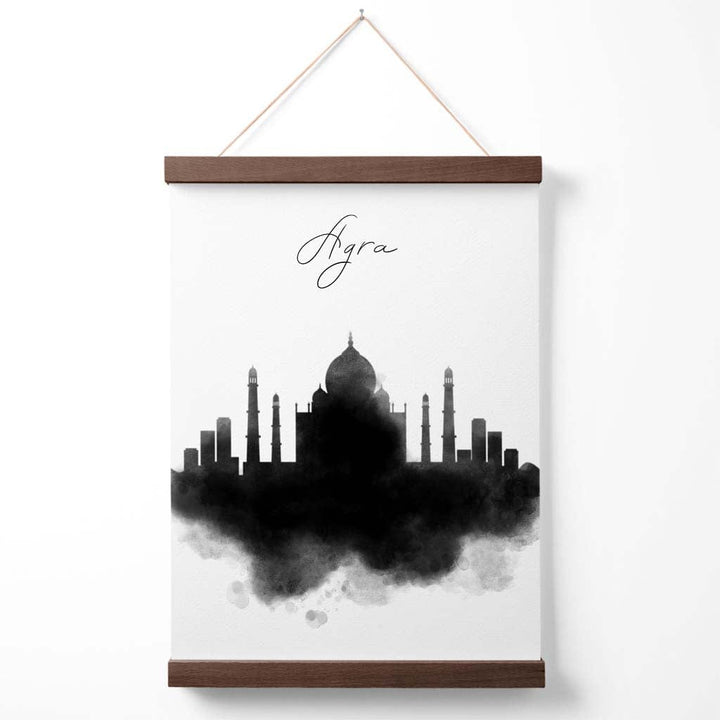 Agra Watercolor Skyline City Poster with Hanger | Bowlift