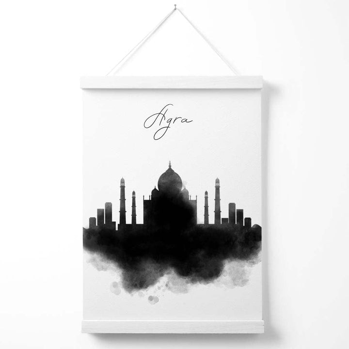 Agra Watercolor Skyline City Poster with Hanger | Bowlift