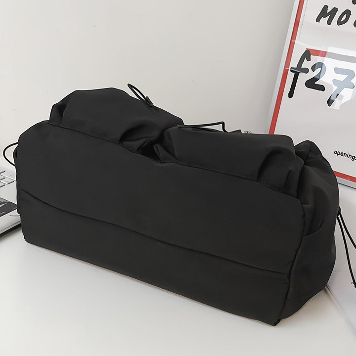 BowLift | UrbanLiner Nylon Messengerbag – Black Shoulder Bag with Zipper for Daily Use