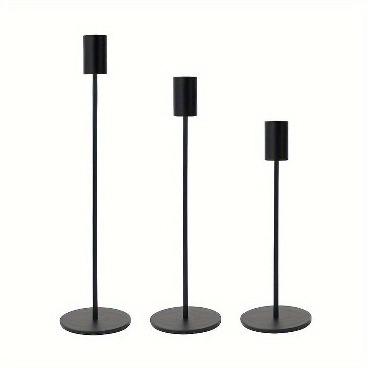 ElegantGleam | 3-piece metal candle holder set for the table Bowlift